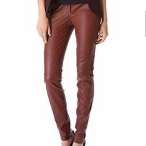 Diane Von Furstenberg 100% Leather Pants Size 0